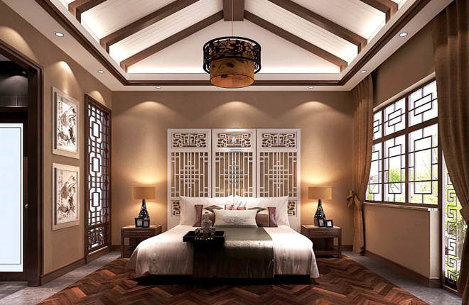 山水四合院1000平米二居装修设计图片-成都手