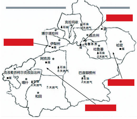 新疆能源资源分布图