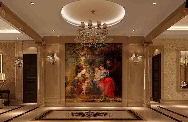 远洋东方公馆180平米三居装修设计图片-石家庄