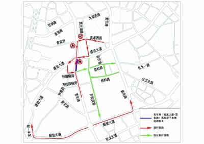 今起青年路立交桥下由南向北封路施工