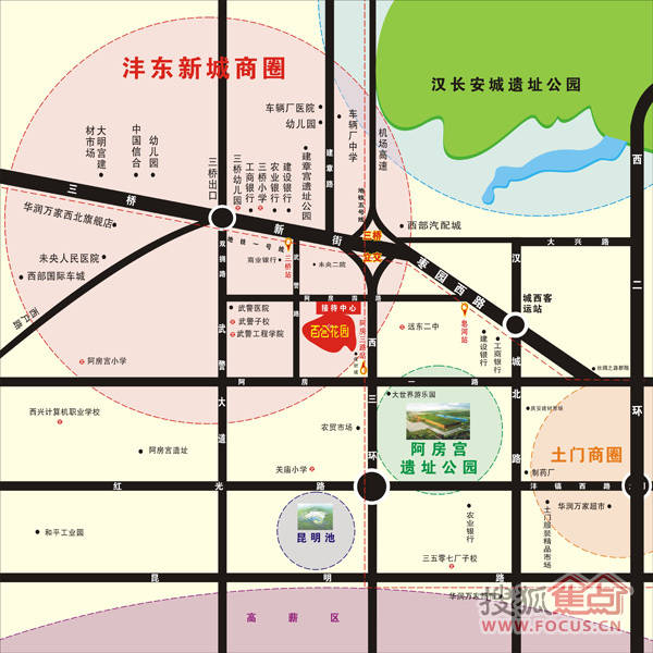 百合花园西安市沣东新城阿房四路南段.